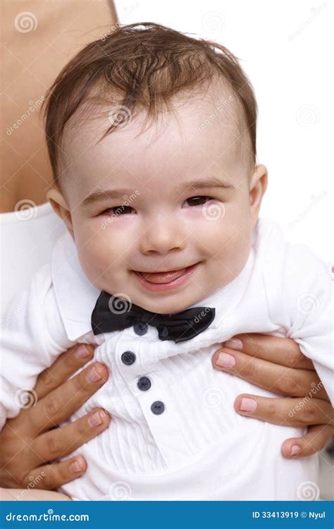 Closeup Portrait Of Elegant Smiling Baby Boy Stock Image Image Of