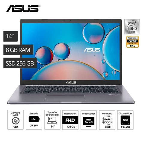 Laptop Asus X415 X415ja Eb1769 Intel Core I3 1005g1 14 Fhd 256ssd 8gb