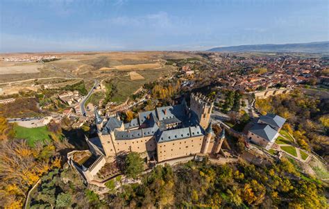 Aerial View Of Alcazar Of Segovia Spain Aaef06581 Amazing Aerial