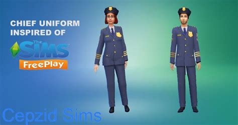 Sims 4 Ccs The Best Chief Police Uniform By Cepzid Sims Sims 4