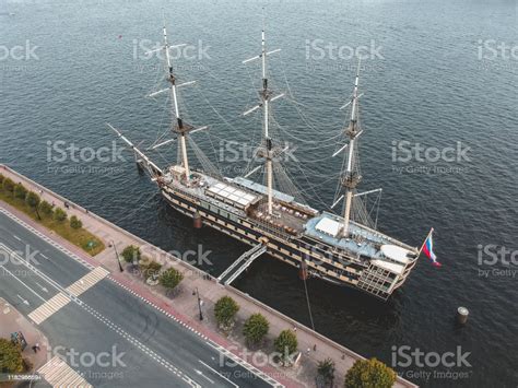 Aerialphoto Vintage Frigate Sailing Ship St Petersburg Russia Flatley