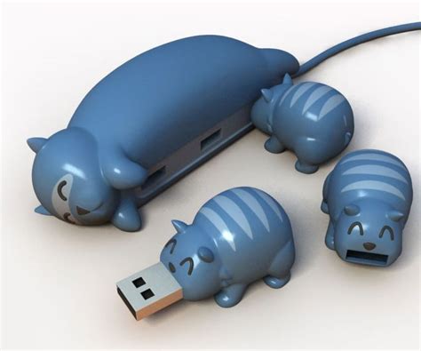 Animal Buddy Usb Hub And Flash Drives Available In Cat