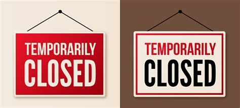 Temporarily Closed Signs Stock Illustration Download Image Now Istock