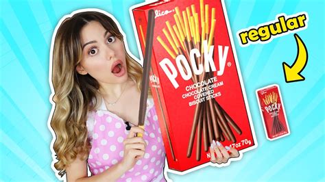 I Made The Biggest Pocky Ever Giant Food Challenge Bombofoods