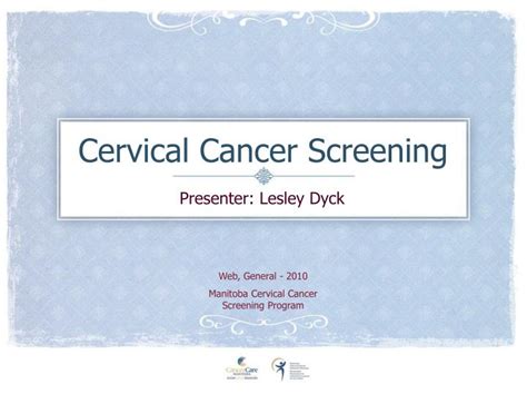 Ppt Cervical Cancer Screening Powerpoint Presentation Free Download Id5559429