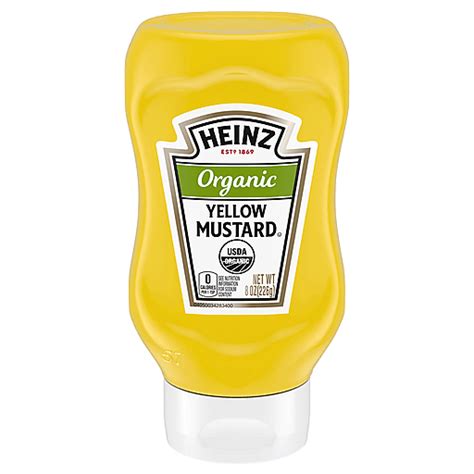 Heinz Yellow Mustard Organic 8 Oz Buehlers