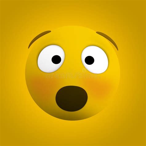 Icono De 3d Emoji Sorprendido Stock De Ilustración Ilustración De