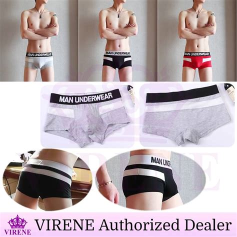 Virene Men Underwear 【3pcs Perpack】men Brief Man Boxer Male Breathable