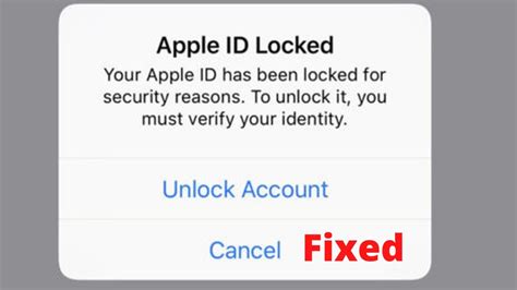 your apple id has been locked for security reasons to unlock it you must verify your identity