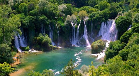 Breathtaking Beauty Kravice Falls Mostar Bosnia And Herzegovina