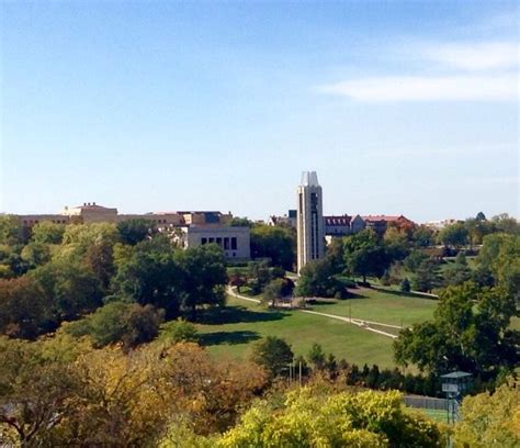 Lawrence Ks University Rooftop View Of The Campanella From Oread Hotel
