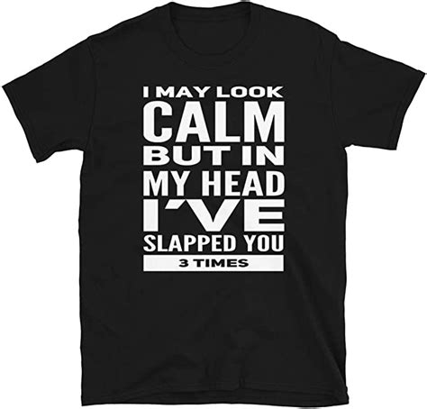 I May Look Calm But In My Head Ive Slapped You 3 Times Funny T Shirt