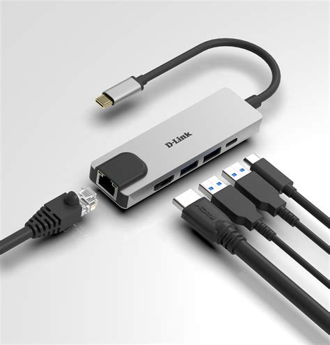 DUB-M520 Hub USB-C 5 en 1 con HDMI/Ethernet y suministro eléctrico | D