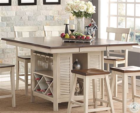 Heather Two Tone Extendable Island Table 1000 Kitchen Island Dining