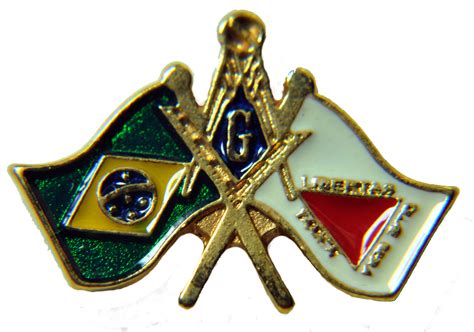 GOSP Pin Bandeiras Brasil E Minas Gerais