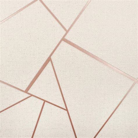 Fine Decor Quartz Fractal Rose Gold Wallpaper Sample Fd42282