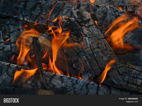 Imagen Y Foto Burning Firewood Prueba Gratis Bigstock