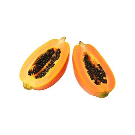 Top View Slices Of Sweet Papaya Isolated On Transparent Background Ai