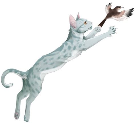 A Drawing Of A Cat Jumping Toward An Unspecified Species Of Bird