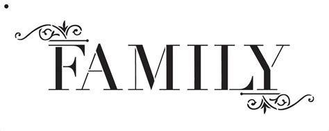 Microsoft word is part of microsoft's office. Family - Word Art Stencil - Classic Embellished - 15" x 5"