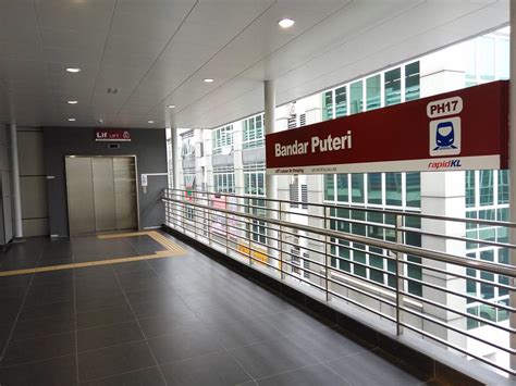 Faregates and customer service office at the concourse. LRT Route: Bandar Puteri Puchong to Sri Petaling ...