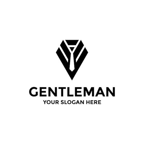 Premium Vector Gentleman Suit Abstract Logo Design Idea