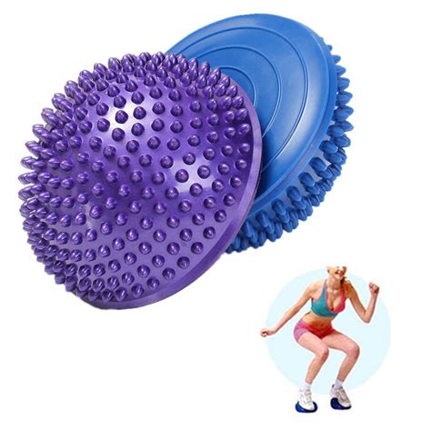 16cm Half Round Yoga Balance Spiky Massager Ball Stepping Stone Foot Sole Trigger Point