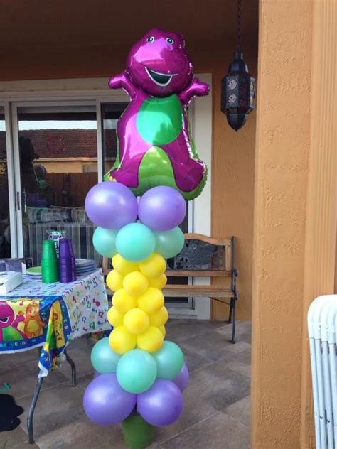 Barney Balloon Column Barney Birthday Barney Party Barney Birthday
