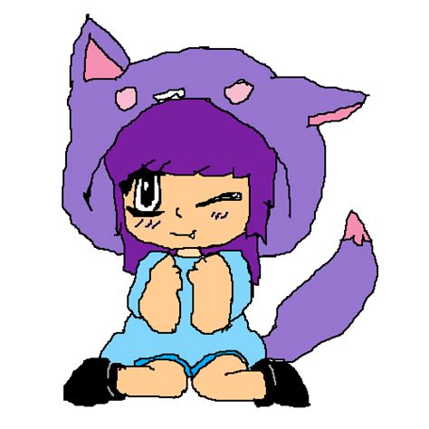 Pixilart A Purple Anime Wolf By Galaxicorn