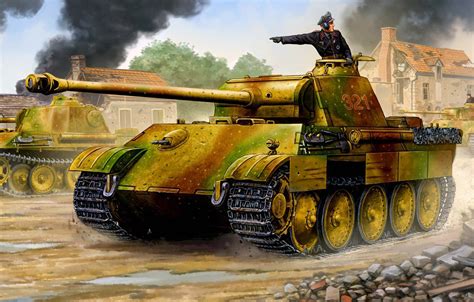 Wallpaper Figure Art Panther Man Pzkpfw V Panzerkampfwagen V