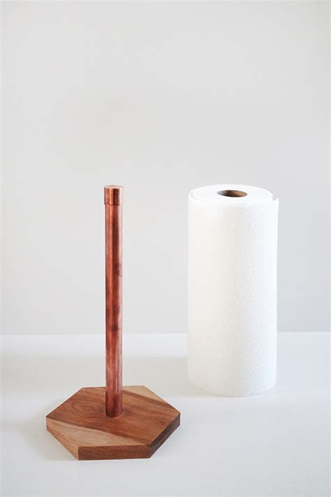 Diy Copper Wood Paper Towel Holder Almost Makes Perfect