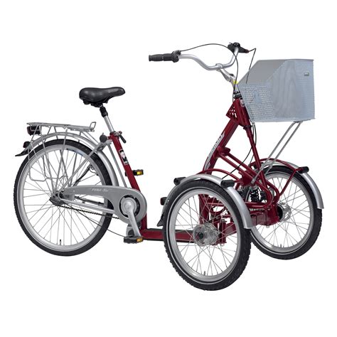 Pfiff Primo Adult Front Tricycle 20 And 26 Inch Wheels Unisex Maroon