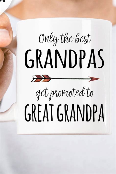 Only The Best Grandpas Get Promoted To Great Grandpa Great Etsy