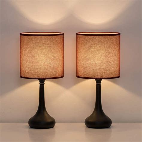 Haitral Small Table Lamps Vintage Nightstand Lamps Set Of 2 Bedside