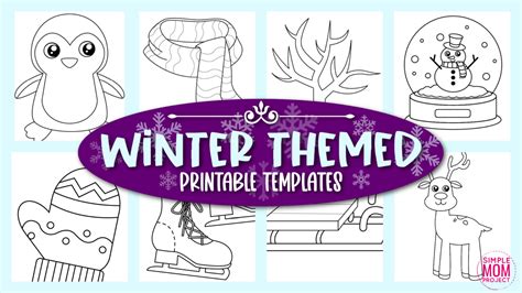 Printable Winter Template Bundle Simple Mom Project
