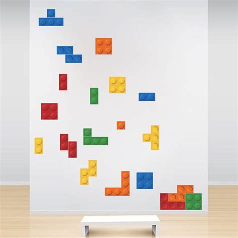 Play Room Tetris Wall Decals Tetris Modern Wallpaper Sticker