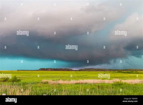 Wall Cloud Over The Plains Stock Photo Alamy