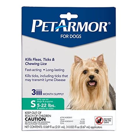 Petarmor For Dogs Flea And Tick Treatment For Small Dogs 5 22 Pounds