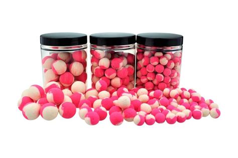 Zweifarbige Fluo Pop Ups Pinkweiß 50g 15mm Popups Pop Ups Pop Up