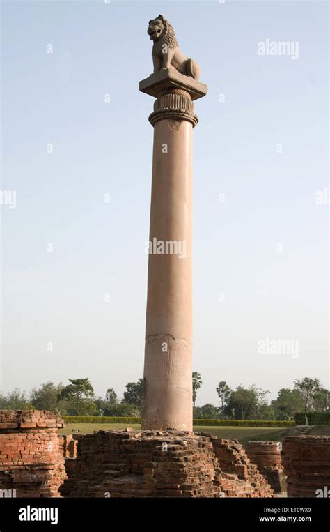 Ashoka Pillar Ashoka Stambha Lion Pillar Kolhua Vaishali