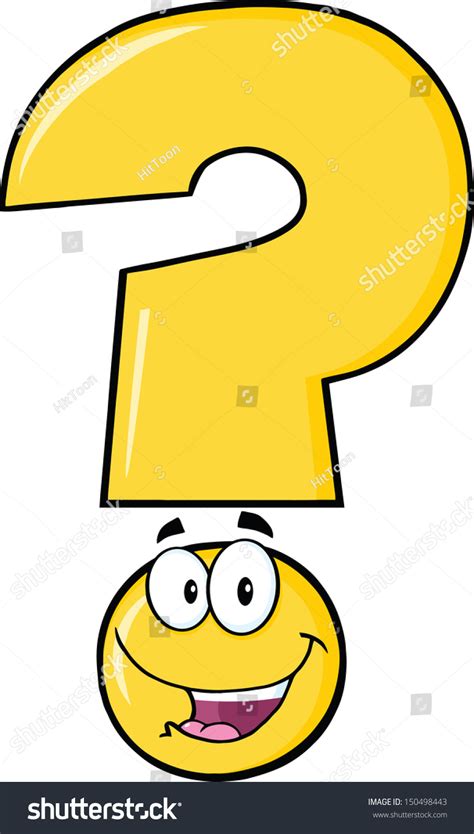 Happy Yellow Question Mark Cartoon Character Stock Illustration 150498443