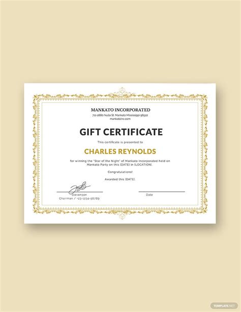 Nail salon gift certificate template nails professional web design for salons and spas website. Fancy Gift Certificate Template Free PDF - Word | PSD ...