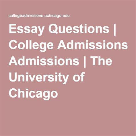 Two common app essays that were accepted to multiple ivy league schools. Essay Questions | College Admissions | The University of ...