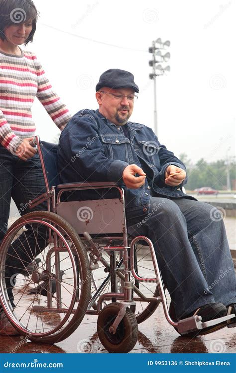 Man In An Invalid Carriage Stock Photo Image Of Invalidness 9953136