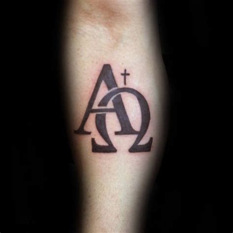 30 Alpha Omega Tattoo Designs Für Männer Griechische Pracht Alpha