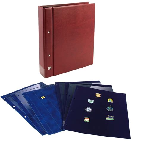 Pin Trading Book Collecto Value Wine Red Album W2 Straight Pin Pages