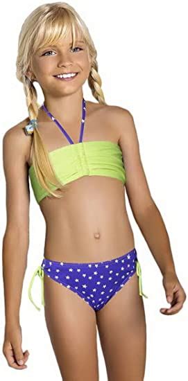 Loreen Loreen Mädchen Bikini Yellow Blue 11 12 Jahre 158 Cm Bikinis Amazonde Bekleidung