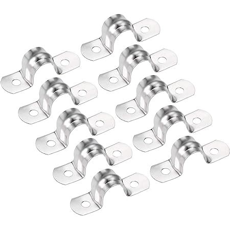 Uxcell U Shaped Conduit Clamp Saddle Strap Tube Pipe Clip Stainless