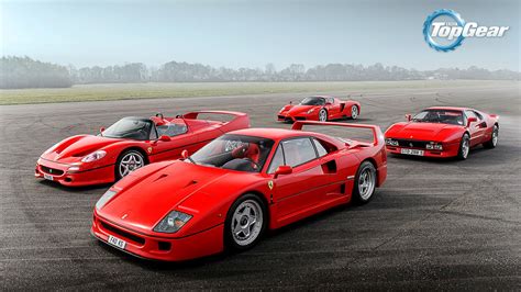 Four Ferrari Cars In Top Gear Hd Desktop Wallpaper Widescreen High