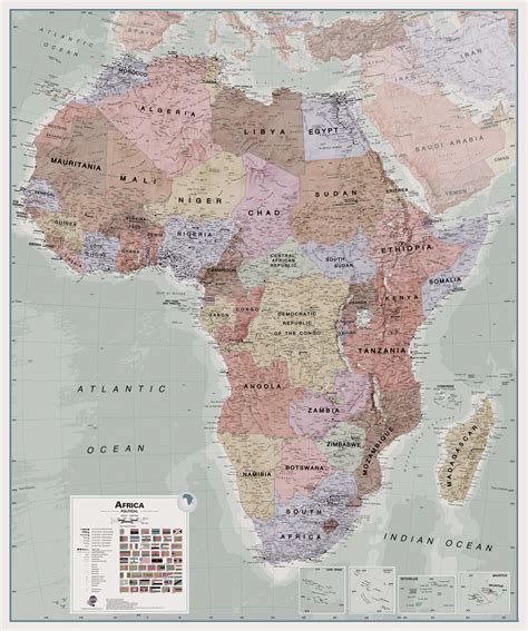 Executive Africa Political Wall Map